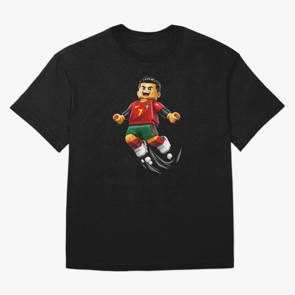 Cristiano Ronaldo. Siuuuuuu! Lego Mundial Oversized T-Shirt Bring Supporter Culture to FIFA World Cup 2026 Group Stage Spirit, Featuring Argentina and Brazil, Cristiano Ronaldo, Haaland and CR7, Retro Football Energy, Iconic Rivalries, Trophy Chase