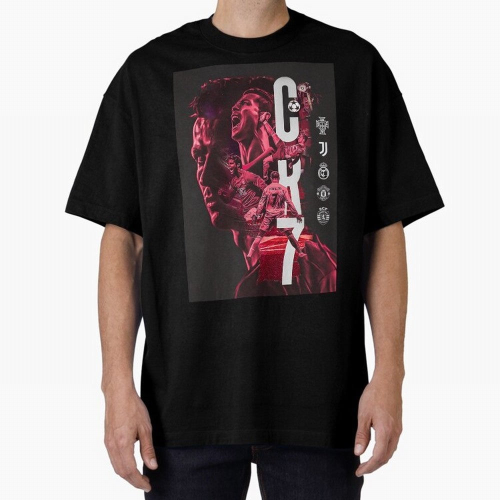 CR7 Oversized T-Shirt Make Every Kick Count in the FIFA World Cup 2026 Group Stage Journey through Mbappe and Neymar Highlights, Argentina, France and Brazil Pride, Retro Football Energy, Iconic Rivalries, Trophy Chase Drama and Stadium Atmosphere;