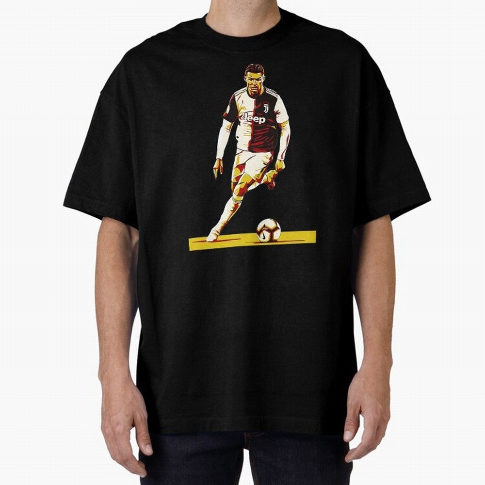 Cristiano Ronaldo Oversized T-Shirt Live the Energy of FIFA World Cup 2026 Group Stage Built around Mbappe and Neymar, France and Portugal Energy, Match Day Excitement, Supporter Culture, Golden Goals and Global Football Passion; Ideal for Football