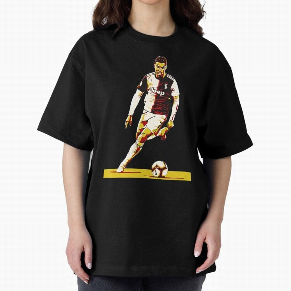 Cristiano Ronaldo Oversized T-Shirt Live the Energy of FIFA World Cup 2026 Group Stage Built around Mbappe and Neymar, France and Portugal Energy, Match Day Excitement, Supporter Culture, Golden Goals and Global Football Passion; Ideal for Football