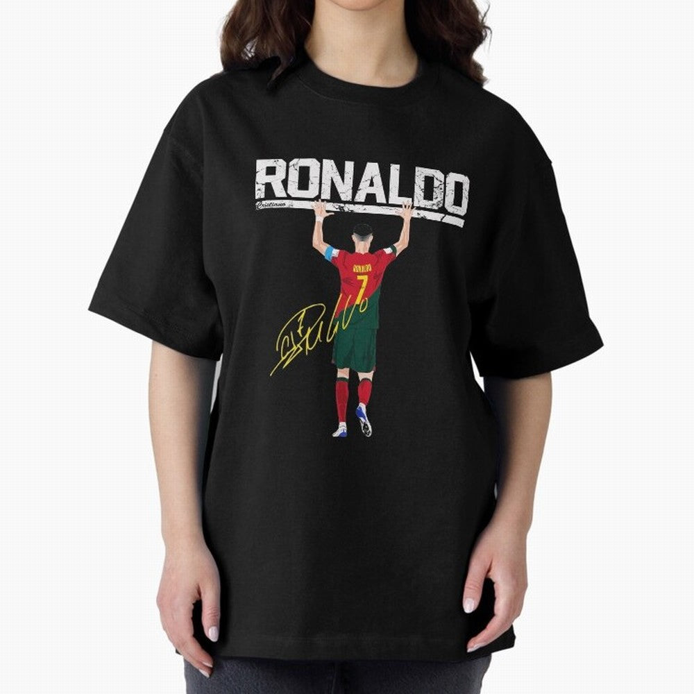 Cristiano Ronaldo Portugal Jersey -The Farewell Oversized T-Shirt Support Your Favorite Stars during Match Day Hype around FIFA World Cup 2026 Group Stage, Messi and Cristiano Ronaldo, Argentina, France and Brazil, Sports Nostalgia, International