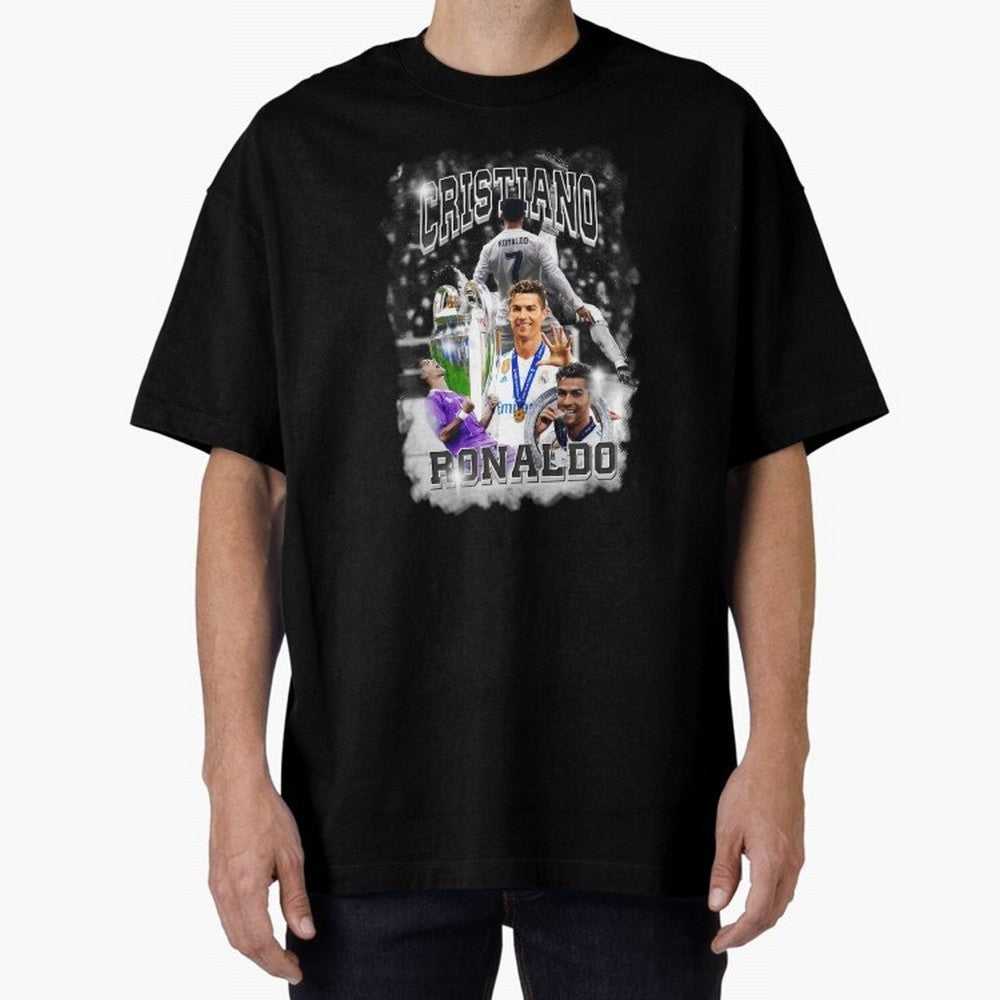 Cristiano Ronaldo Oversized T-Shirt Show Fan Pride Across Match Day Hype around FIFA World Cup 2026 Group Stage, Neymar, Spain, Fan Favorite Moments, National Team Passion, Big Match Drama and Soccer History; Ideal for Passionate Fans Who Love