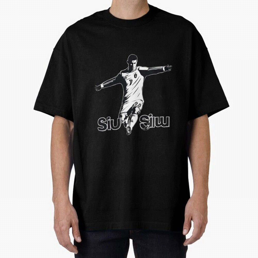 CR7 SIUU Oversized T-Shirt Upgrade Match Day Hype around FIFA World Cup 2026, Messi, CR7 and Mbappe, Netherlands, Football History, Final Match Energy, Crowd Noise and Once in a Lifetime Moments; Perfect for Fans, Collectors, Family Gatherings,