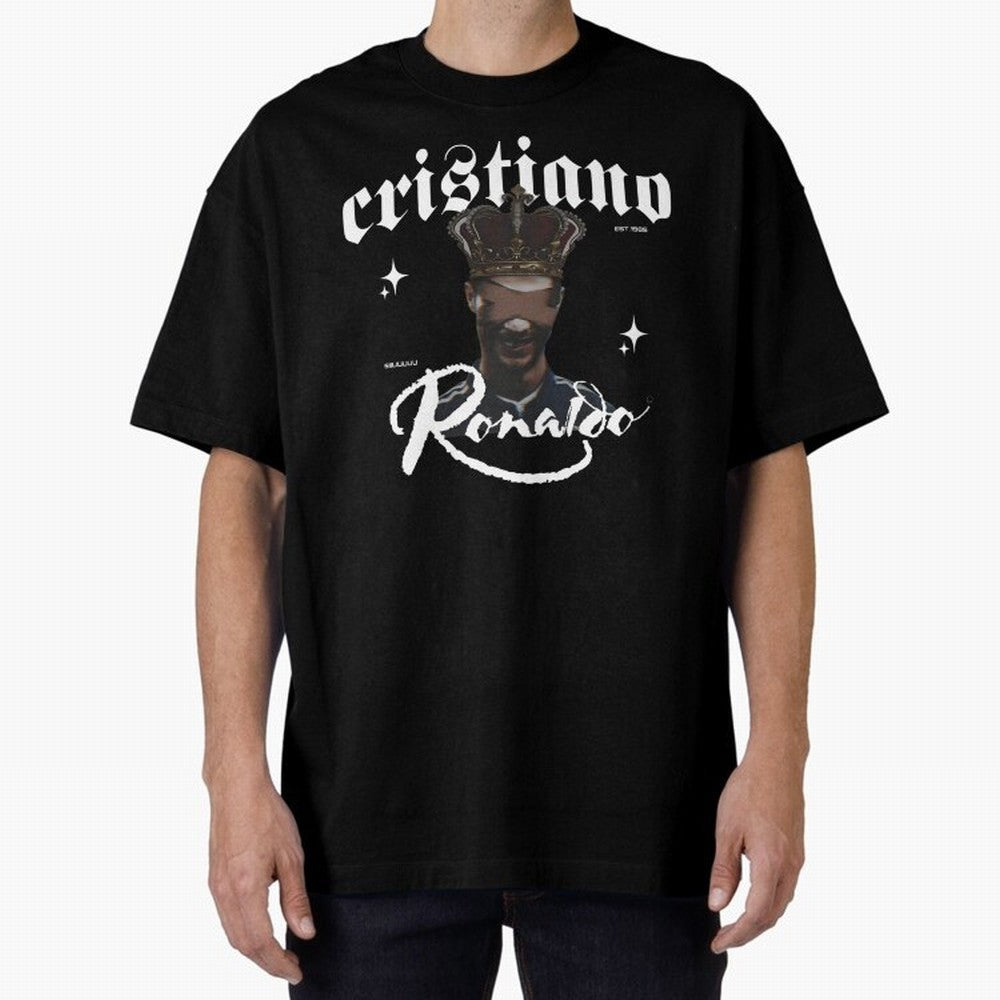 CR7 King edition Oversized T-Shirt Celebrate Classic Football Spirit in Global Football Passion for FIFA World Cup 2026, Featuring Messi, Spain and Netherlands, Classic Soccer Heritage, Championship Pressure, Fan Loyalty and International Pride;