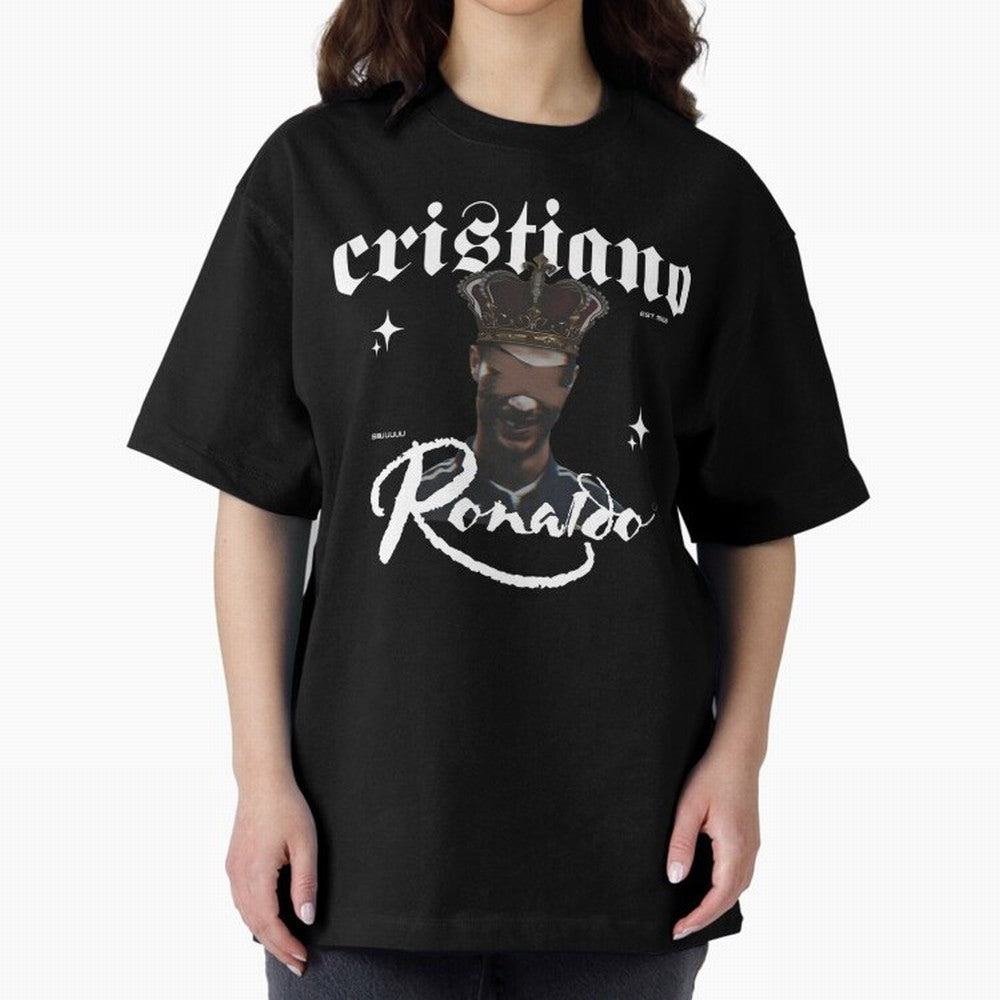 CR7 King edition Oversized T-Shirt Celebrate Classic Football Spirit in Global Football Passion for FIFA World Cup 2026, Featuring Messi, Spain and Netherlands, Classic Soccer Heritage, Championship Pressure, Fan Loyalty and International Pride;