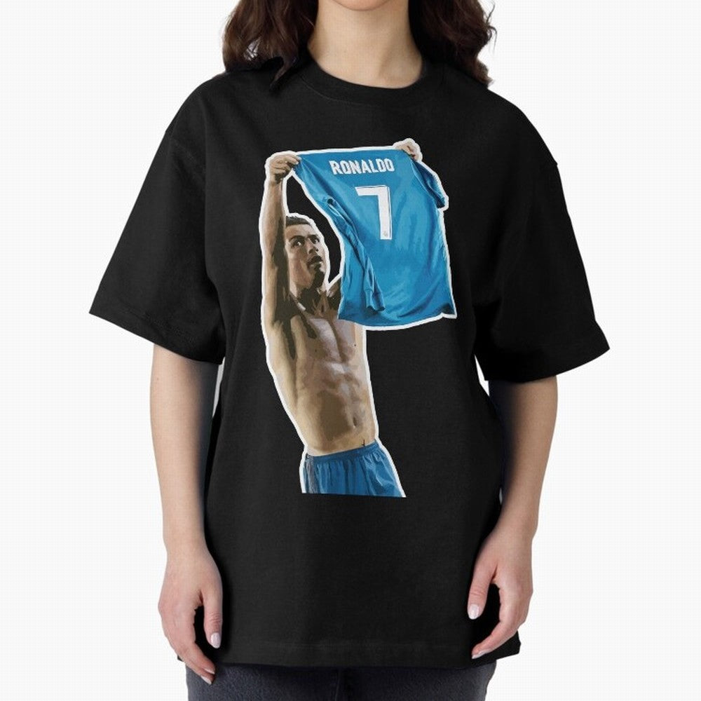 Cristiano Ronaldo Oversized T-Shirt Discover Match Day Hype around FIFA World Cup 2026, Messi, Portugal, Spain and Germany, Worldwide Fan Energy, Dramatic Goals, Stadium Lights and Championship Celebrations; Ideal for Fans Who Follow Messi,