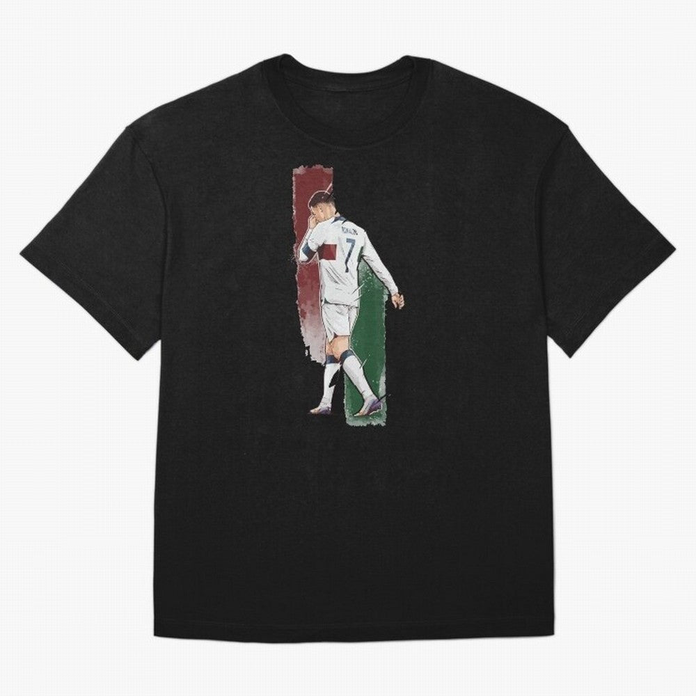Ronaldo Crying World Cup 2022 Oversized T-Shirt Turn Up for Global Football Passion for FIFA World Cup 2026 USA Canada Mexico, Featuring Messi, Neymar and Mbappe, Spain and Netherlands, Goal Celebration Energy, Supporter Heritage, Football Icons