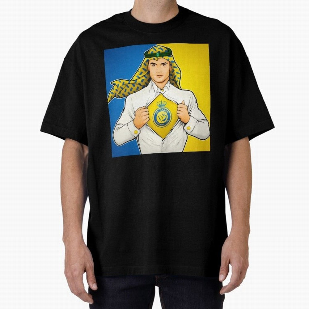 Al Nassr Cr7 Oversized T-Shirt Stand with FIFA World Cup 2026 with Messi, CR7 and Mbappe, England, France and Netherlands Energy, Classic Soccer Heritage, Championship Pressure, Fan Loyalty and International Pride; Perfect for Supporters Who Want