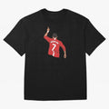 Cristiano Ronaldo MUFC Oversized T-Shirt Capture FIFA World Cup 2026 Group Stage Spirit, Celebrating Netherlands, Messi, Sports Nostalgia, International Competition, Famous Players and Unforgettable Victories; Made for Collectors Who Enjoy Iconic