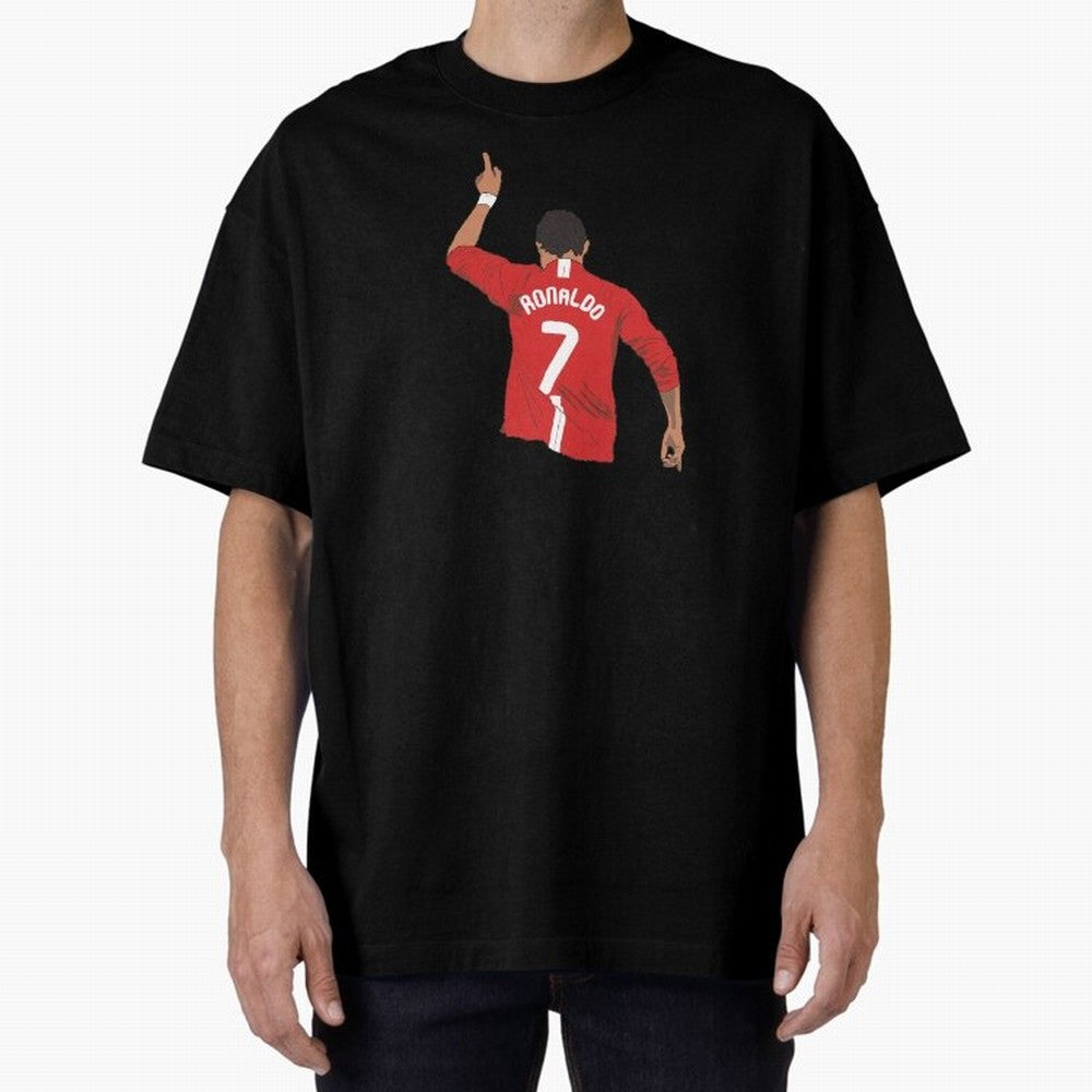 Cristiano Ronaldo MUFC Oversized T-Shirt Capture FIFA World Cup 2026 Group Stage Spirit, Celebrating Netherlands, Messi, Sports Nostalgia, International Competition, Famous Players and Unforgettable Victories; Made for Collectors Who Enjoy Iconic