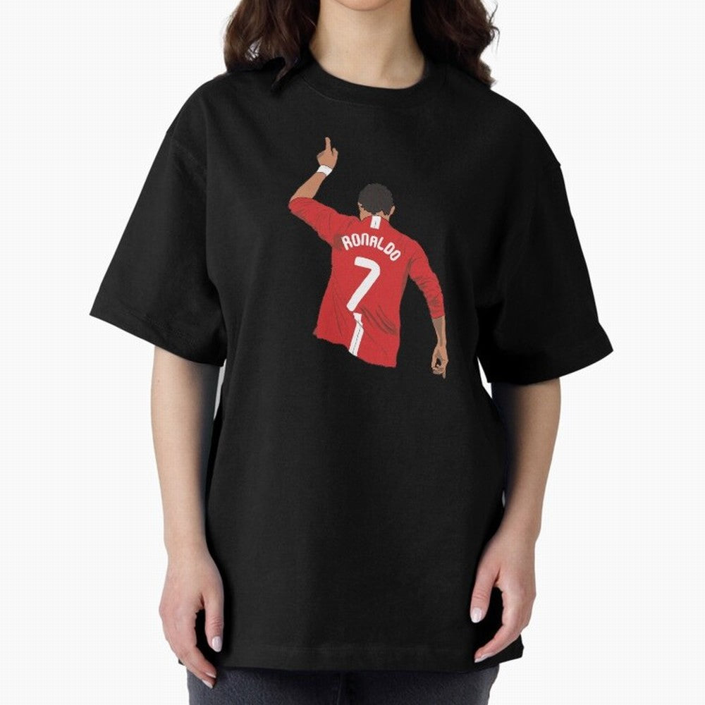 Cristiano Ronaldo MUFC Oversized T-Shirt Capture FIFA World Cup 2026 Group Stage Spirit, Celebrating Netherlands, Messi, Sports Nostalgia, International Competition, Famous Players and Unforgettable Victories; Made for Collectors Who Enjoy Iconic