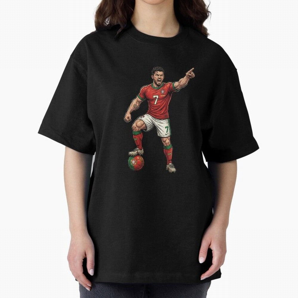 The ultimate soccer player | anime style Oversized T-Shirt Keep the Match Day Mood of Global Football Passion for FIFA World Cup 2026 Group Stage, Built around Messi, Neymar and Mbappe, England and Germany, Goal Celebration Energy, Supporter