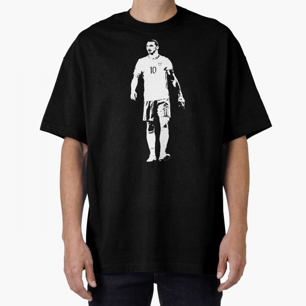 Zlatan-Ibra Oversized T-Shirt Refresh FIFA World Cup 2026 Group Stage Spirit, with Germany, Cristiano Ronaldo, Haaland and CR7, Championship Spirit, Famous Goals, Roaring Crowds and International Football Unity; Ideal for Football Dads, Football
