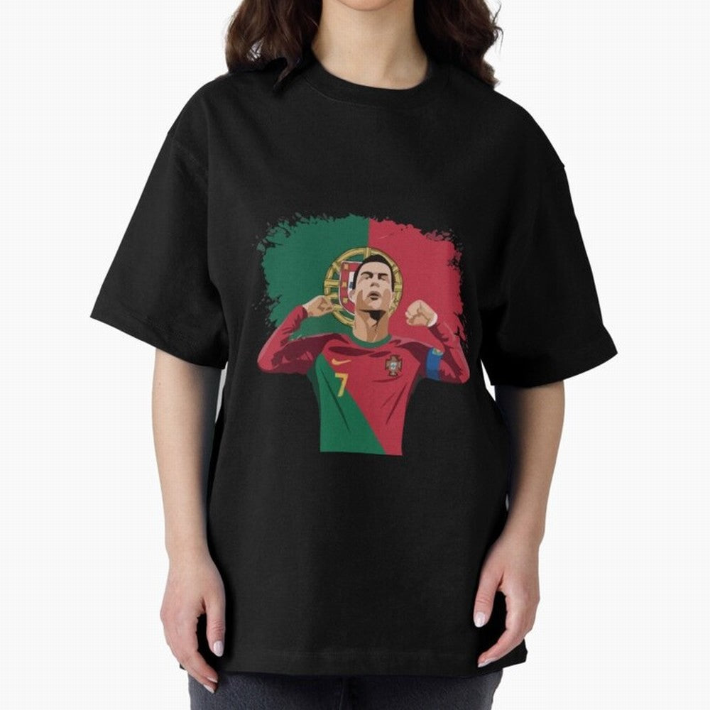 Cristiano Ronaldo CR7 T-shirt Design Oversized T-Shirt Represent the Passion of FIFA World Cup 2026 USA Canada Mexico Driven by Haaland and Mbappe, England, France and Netherlands Energy, Football History, Final Match Energy, Crowd Noise and Once