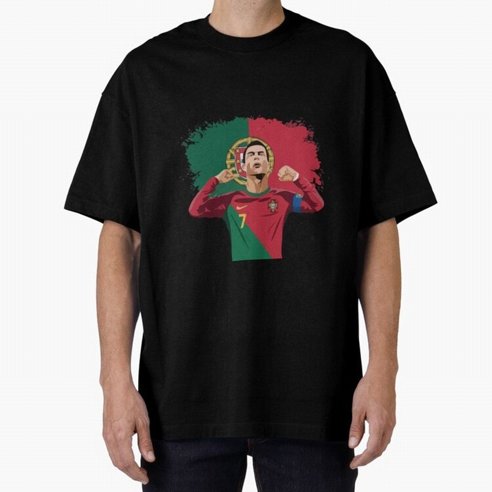 Cristiano Ronaldo CR7 T-shirt Design Oversized T-Shirt Represent the Passion of FIFA World Cup 2026 USA Canada Mexico Driven by Haaland and Mbappe, England, France and Netherlands Energy, Football History, Final Match Energy, Crowd Noise and Once