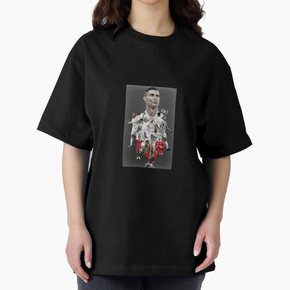 Cristiano Ronaldo Oversized T-Shirt Experience Match Day Hype around FIFA World Cup 2026 USA Canada Mexico, Haaland and Mbappe, Brazil, Supporter Pride, Iconic Celebrations, Legendary Names and Global Match Day Energy; Made for Die Hard Supporters,