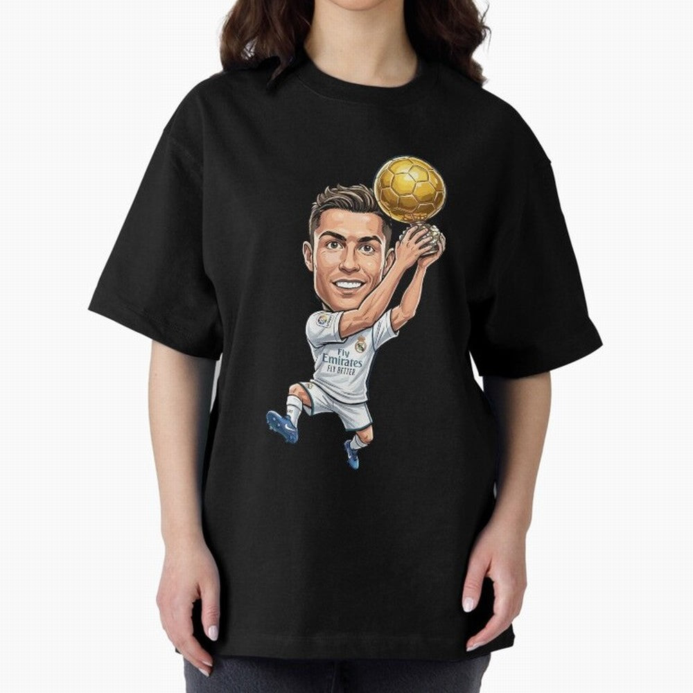 Cristiano Ronaldo Oversized T-Shirt Bring Champion Energy into FIFA World Cup 2026 USA Canada Mexico Spirit, Driven by Brazil, CR7 and Messi, Global Supporter Spirit, Legendary Goals, National Colors and Tournament Celebration; Ideal for Passionate