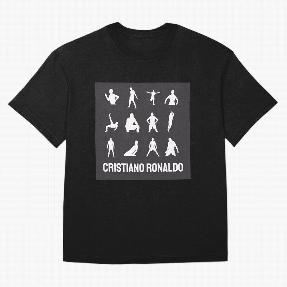 Cristiano Ronaldo Minimalism Silhouette Oversized T-Shirt Represent Football Lovers during FIFA World Cup 2026 USA Canada Mexico for Fans of Neymar, Haaland and Cristiano Ronaldo and Argentina, Bringing Football History, Final Match Energy, Crowd