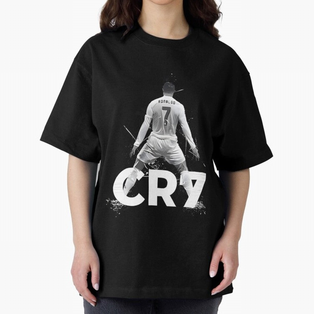Cr7 Oversized T-Shirt Honor Match Day Hype around FIFA World Cup 2026 USA Canada Mexico, CR7, France, Retro Football Energy, Iconic Rivalries, Trophy Chase Drama and Stadium Atmosphere; Perfect for Fans, Collectors, Family Gatherings, Watch Parties