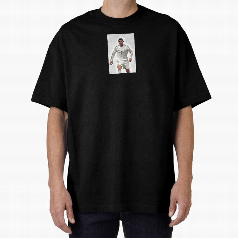 Cristiano Ronaldo Oversized T-Shirt Celebrate Global Football Passion for FIFA World Cup 2026 Group Stage, Capturing CR7 and Messi, England, Supporter Pride, Iconic Celebrations, Legendary Names and Global Match Day Energy; Great for Watch Parties,