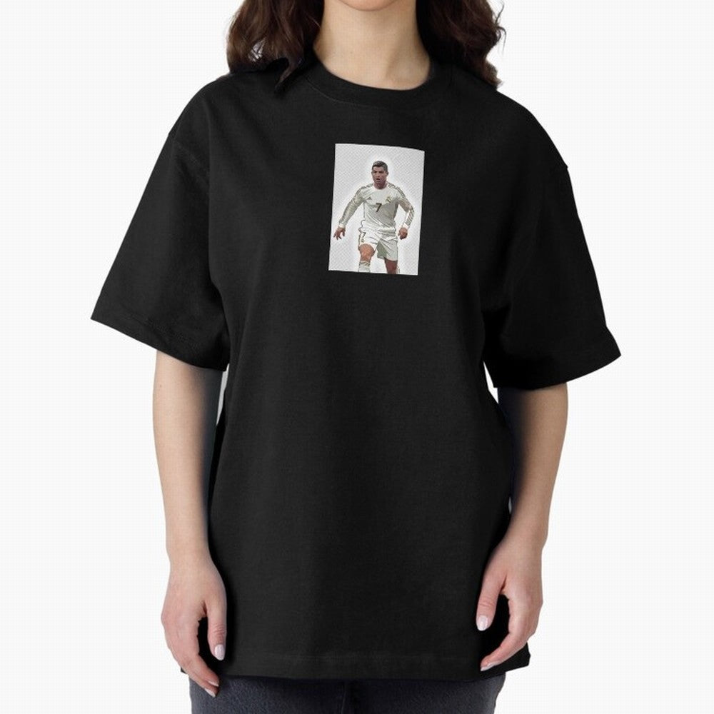 Cristiano Ronaldo Oversized T-Shirt Celebrate Global Football Passion for FIFA World Cup 2026 Group Stage, Capturing CR7 and Messi, England, Supporter Pride, Iconic Celebrations, Legendary Names and Global Match Day Energy; Great for Watch Parties,