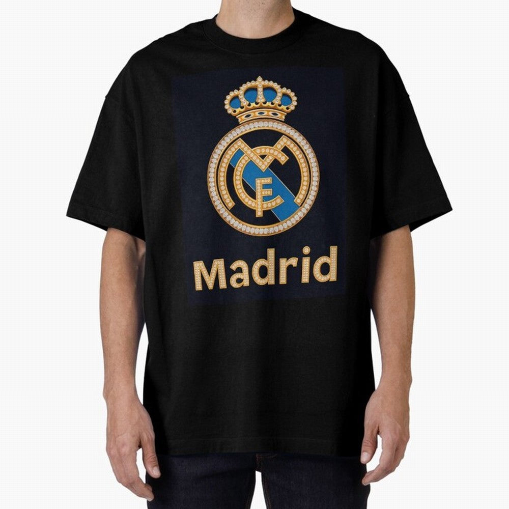 Madrid Oversized T-Shirt Carry the Dream of Match Day Hype around FIFA World Cup 2026, Messi and Cristiano Ronaldo, Argentina, France and Brazil, Sports Nostalgia, International Competition, Famous Players and Unforgettable Victories; Great for