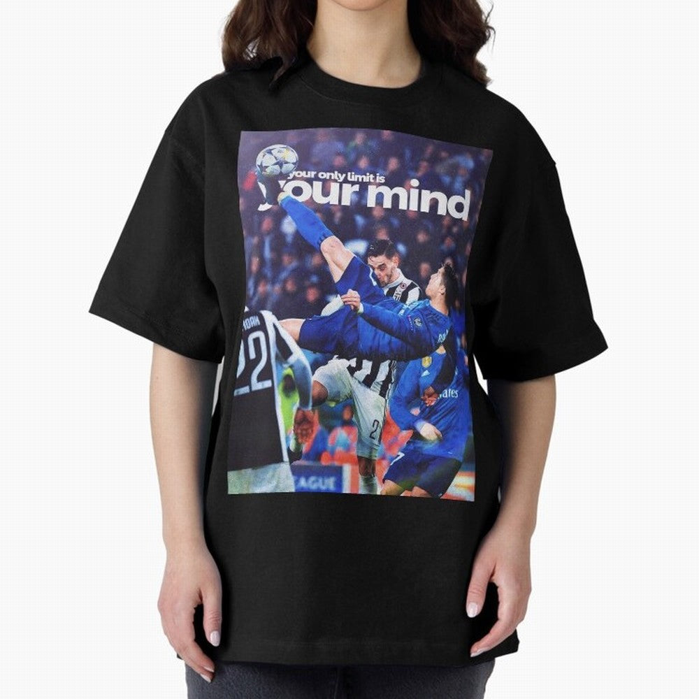 Cristiano Ronaldo - Your only limit is your mind Oversized T-Shirt Honor the Football Icons of FIFA World Cup 2026 USA Canada Mexico Spirit, Featuring Spain, Haaland and Mbappe, Match Day Excitement, Supporter Culture, Golden Goals and Global