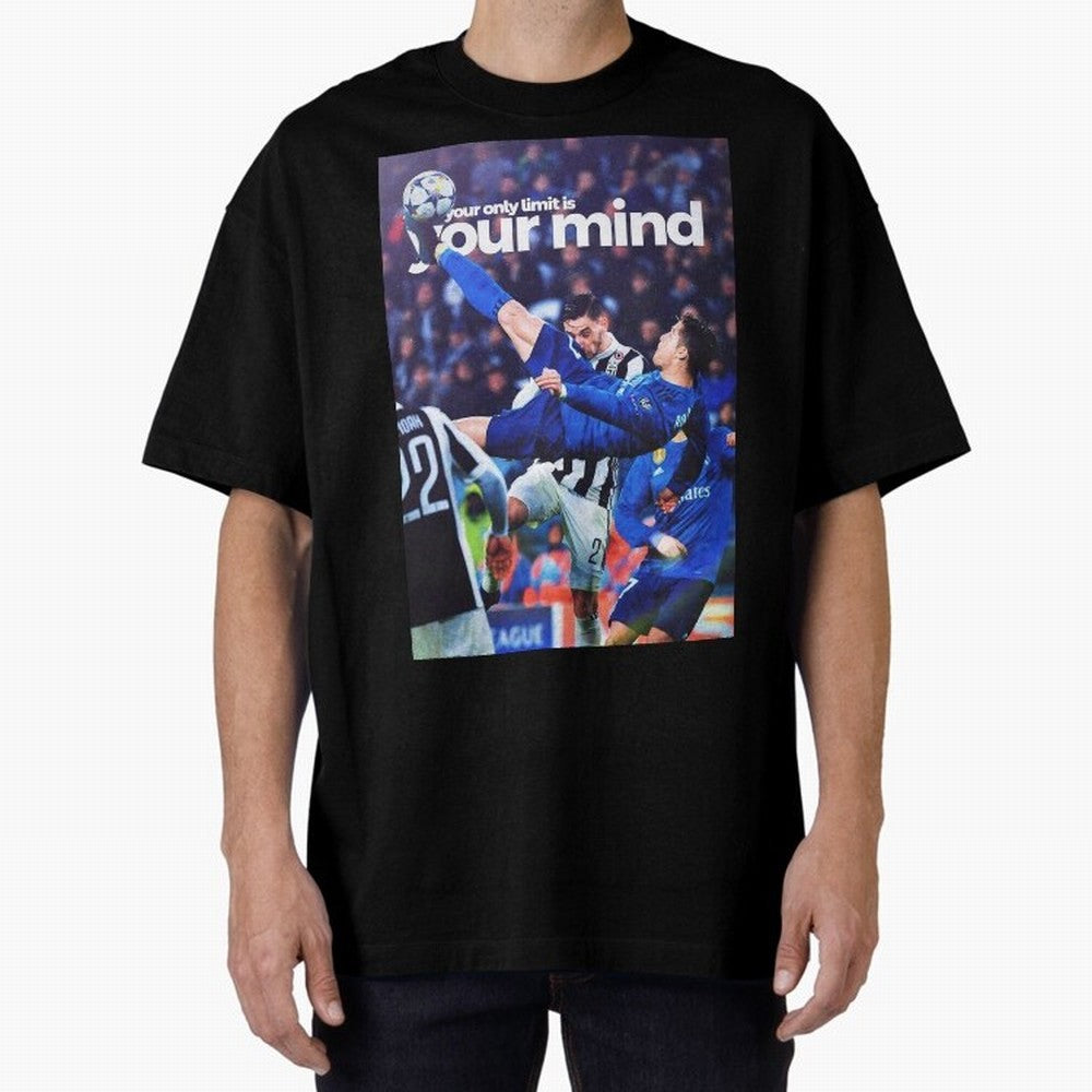 Cristiano Ronaldo - Your only limit is your mind Oversized T-Shirt Honor the Football Icons of FIFA World Cup 2026 USA Canada Mexico Spirit, Featuring Spain, Haaland and Mbappe, Match Day Excitement, Supporter Culture, Golden Goals and Global