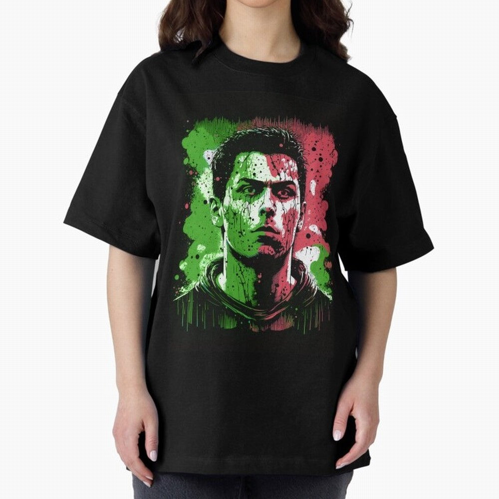 Cristiano Ronaldo Oversized T-Shirt Show Passion for the Stars of FIFA World Cup 2026 USA Canada Mexico Spirit, Inspired by Spain and Netherlands, Messi, CR7 and Mbappe, Global Supporter Spirit, Legendary Goals, National Colors and Tournament