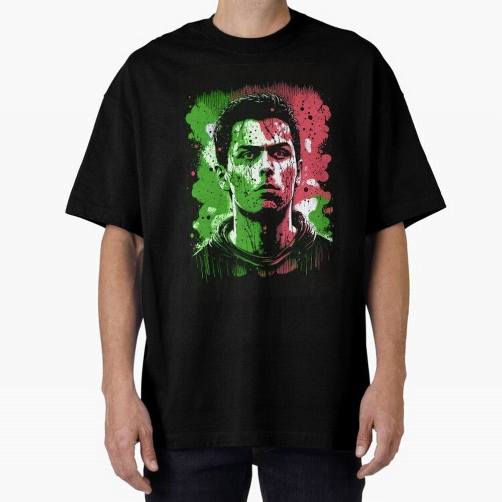 Cristiano Ronaldo Oversized T-Shirt Show Passion for the Stars of FIFA World Cup 2026 USA Canada Mexico Spirit, Inspired by Spain and Netherlands, Messi, CR7 and Mbappe, Global Supporter Spirit, Legendary Goals, National Colors and Tournament