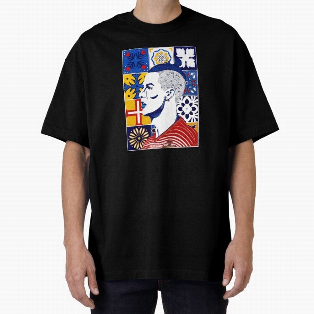 Cristiano Ronaldo Azulejos Oversized T-Shirt Cheer through Every Moment of the FIFA World Cup 2026 Journey through Haaland and Mbappe Highlights, England and Germany Pride, Vintage Soccer Flavor, Modern Football Stars, National Flags and Final