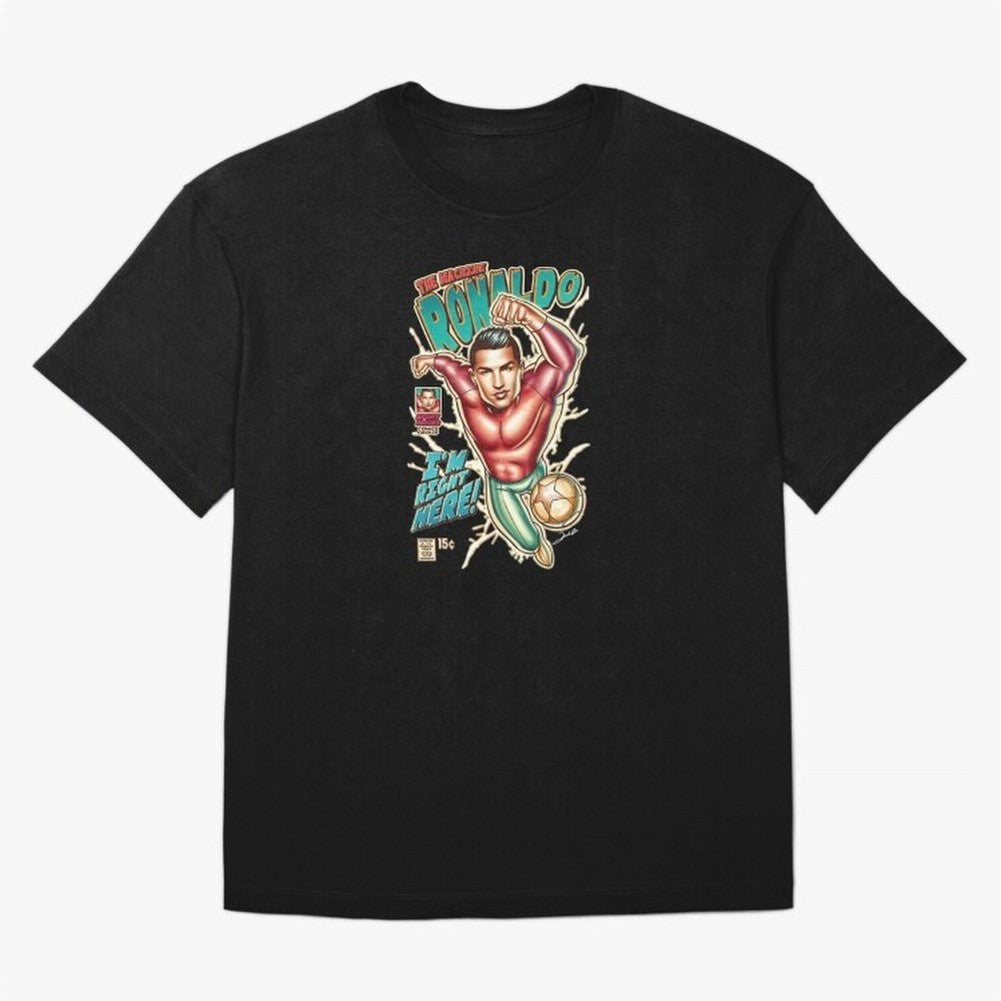 The Machine Ronaldo Oversized T-Shirt Celebrate Unforgettable Nights in Match Day Hype around FIFA World Cup 2026, Mbappe, Argentina, Global Supporter Spirit, Legendary Goals, National Colors and Tournament Celebration; Made for Die Hard