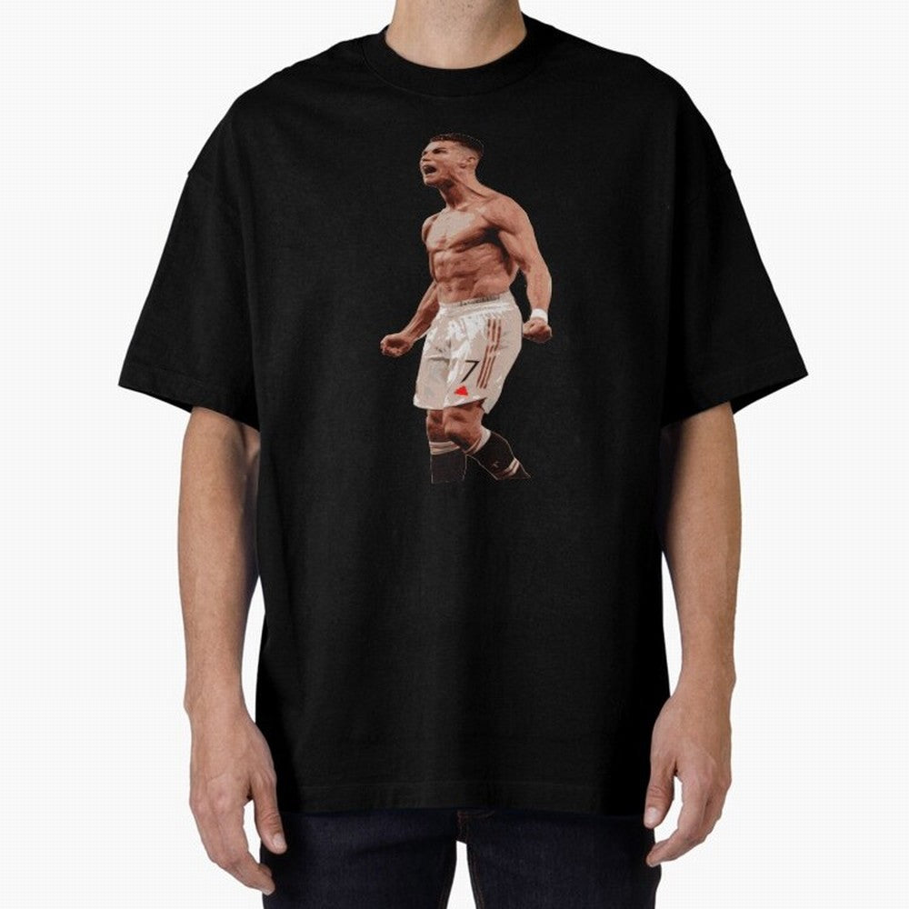 cristiano ronaldo manchester united Oversized T-Shirt Celebrate the Road through the FIFA World Cup 2026 Journey through Cristiano Ronaldo, Haaland and CR7 Highlights, France and Portugal Pride, Retro Football Energy, Iconic Rivalries, Trophy Chase