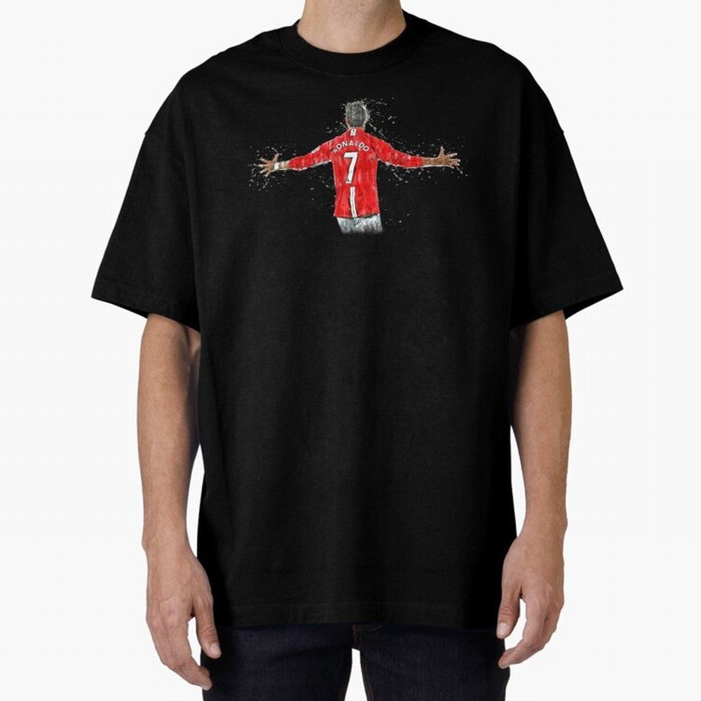 Cristiano Ronaldo in watercolor Oversized T-Shirt Bring International Match Energy to FIFA World Cup 2026 USA Canada Mexico Featuring Messi, Neymar and Mbappe, Brazil Energy, Football History, Final Match Energy, Crowd Noise and Once in a Lifetime