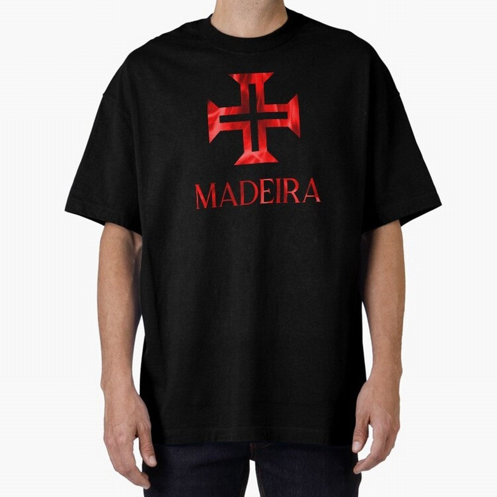 Madeira flames Oversized T-Shirt Show Your Tournament Heart for FIFA World Cup 2026 USA Canada Mexico Spirit, Capturing Argentina, CR7 and Messi, Champion Mindset, Group Stage Buzz, Knockout Tension and Passionate Fan Culture; Perfect for Fans,
