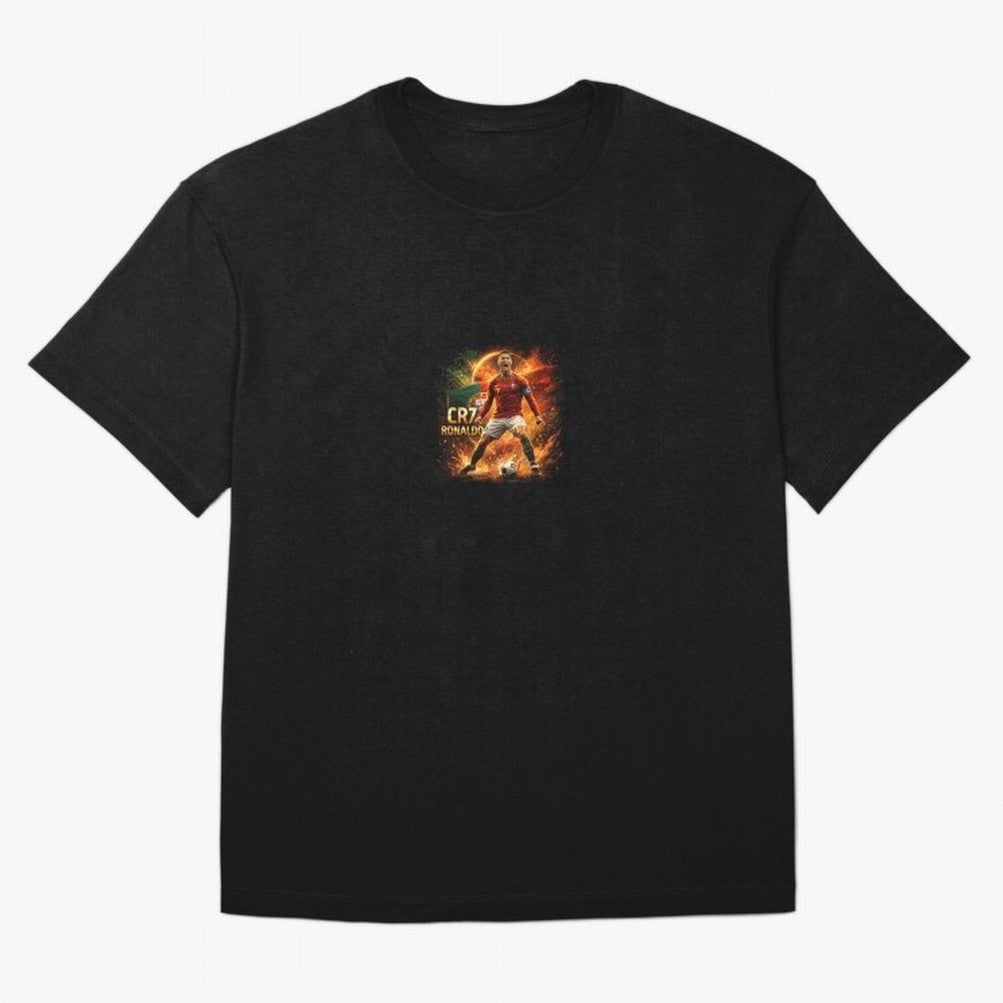 Cristiano Ronaldo Football Legend Artwork Oversized T-Shirt Show Championship Spirit for Match Day Hype around FIFA World Cup 2026 USA Canada Mexico, Messi, Neymar and Mbappe, England, Stadium Chants, National Pride, Trophy Dreams and Unforgettable