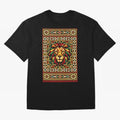 Portuguese Geometric Lion Portrait Oversized T-Shirt Follow the Final Road of the FIFA World Cup 2026 Journey through Cristiano Ronaldo Highlights, Brazil, Portugal and Argentina Pride, Stadium Memories, Football Loyalty, International Chants and