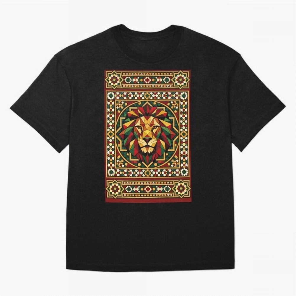Portuguese Geometric Lion Portrait Oversized T-Shirt Follow the Final Road of the FIFA World Cup 2026 Journey through Cristiano Ronaldo Highlights, Brazil, Portugal and Argentina Pride, Stadium Memories, Football Loyalty, International Chants and
