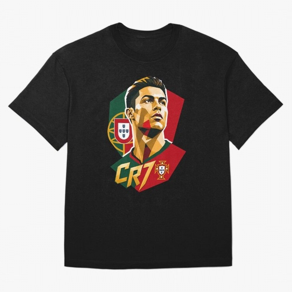 CR7 Art Print Oversized T-Shirt Refresh FIFA World Cup 2026 Group Stage for Fans of CR7 and Spain and Netherlands, Bringing Soccer Culture, Superstar Moments, National Team Dreams and Competitive Fire; Made for Die Hard Supporters, Soccer Lovers,