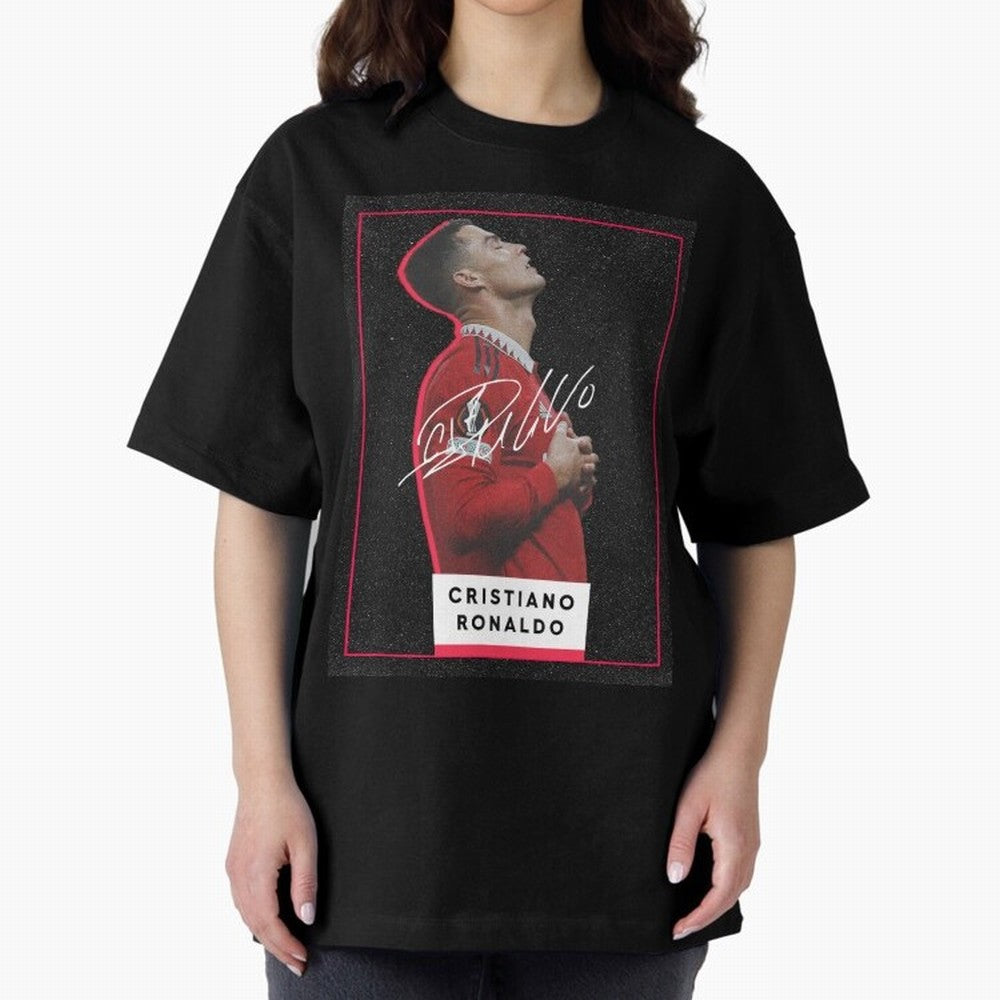 New Celebration Ronaldo Oversized T-Shirt Honor the Beautiful Game during Global Football Passion for FIFA World Cup 2026 Group Stage, Built around CR7, Portugal, Spain and Germany, Championship Spirit, Famous Goals, Roaring Crowds and