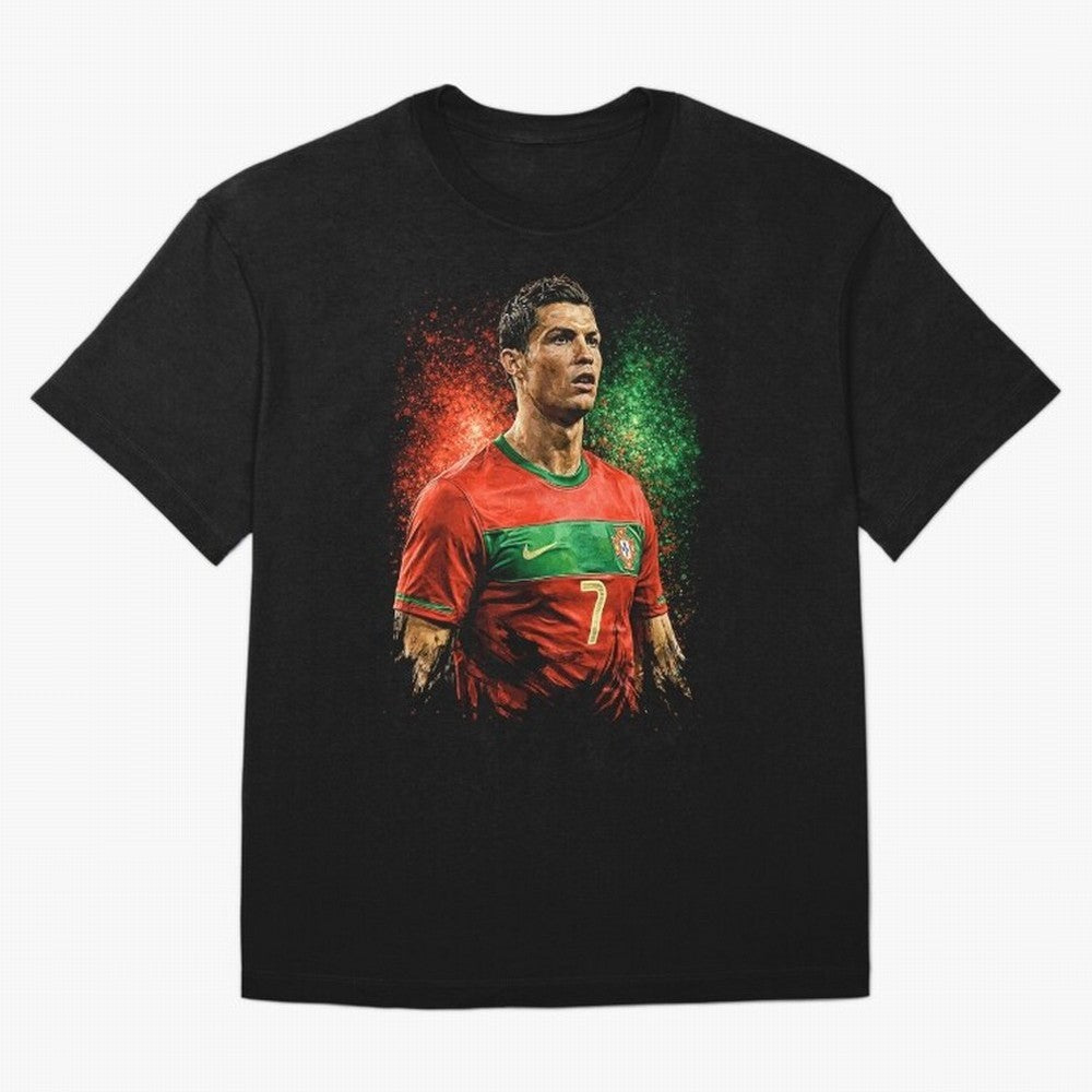 Cristiano Ronaldo Football Legend Oversized T-Shirt Fuel the Hype around FIFA World Cup 2026 Spirit, Connected to Brazil, CR7 and Messi, Championship Spirit, Famous Goals, Roaring Crowds and International Football Unity; Perfect for People Who Love