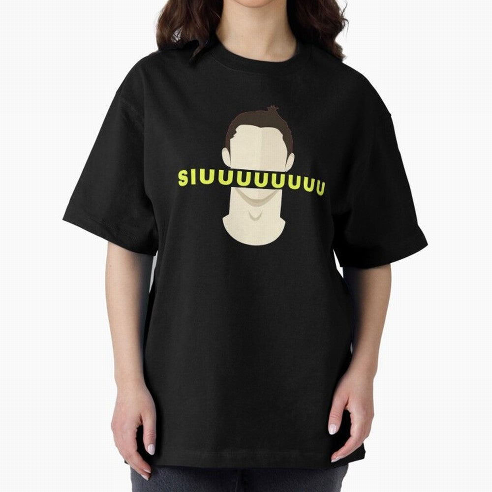 CR7 siuuu funny Oversized T-Shirt Feel Match Day Hype around FIFA World Cup 2026, Cristiano Ronaldo, Haaland and CR7, England, France and Netherlands, Retro Football Energy, Iconic Rivalries, Trophy Chase Drama and Stadium Atmosphere; Great for