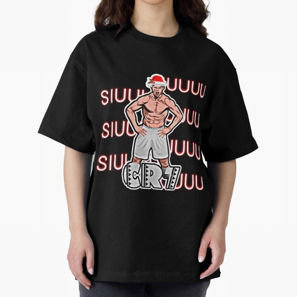 Siuuu cr7 christmas Oversized T-Shirt Feel FIFA World Cup 2026 Group Stage for Fans of Mbappe and Neymar and Germany, Bringing Worldwide Fan Energy, Dramatic Goals, Stadium Lights and Championship Celebrations; Perfect for Supporters Who Want Bold