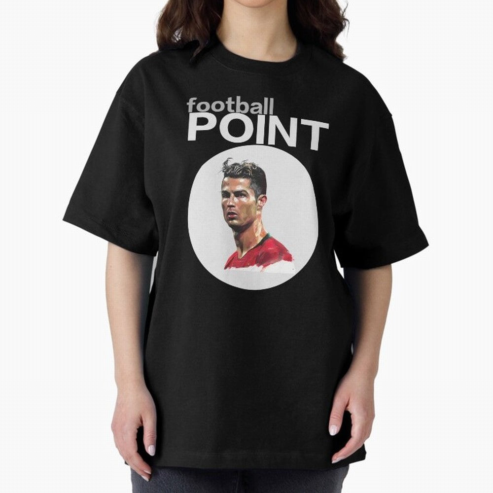 football POINT Oversized T-Shirt Carry the Colors and Pride of Match Day Hype around FIFA World Cup 2026 USA Canada Mexico, Neymar, Haaland and Cristiano Ronaldo, France and Portugal, Classic Soccer Heritage, Championship Pressure, Fan Loyalty and