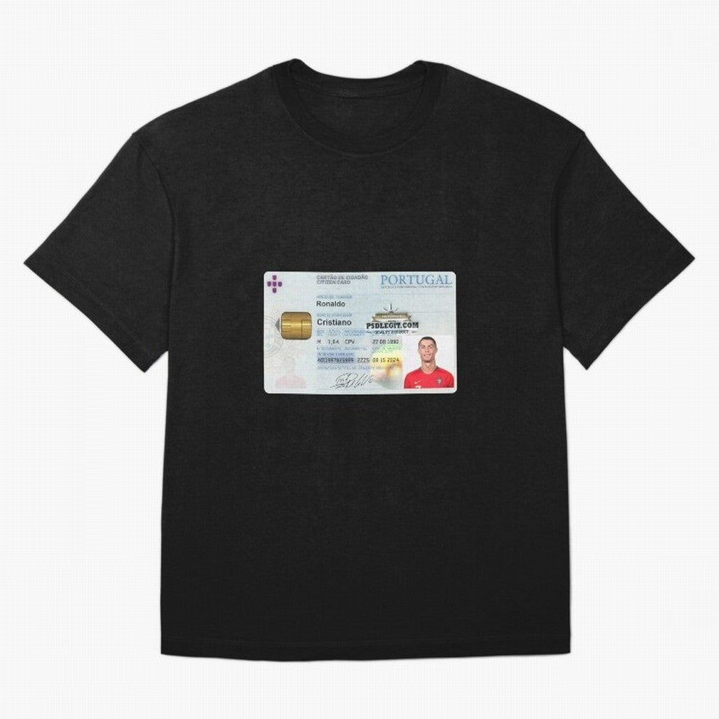 Cristiano Ronaldo CARD ID Oversized T-Shirt Bring a Vintage Feel to FIFA World Cup 2026 Group Stage Spirit, Made for France and Portugal, Cristiano Ronaldo, Stadium Memories, Football Loyalty, International Chants and Championship Tradition; Made