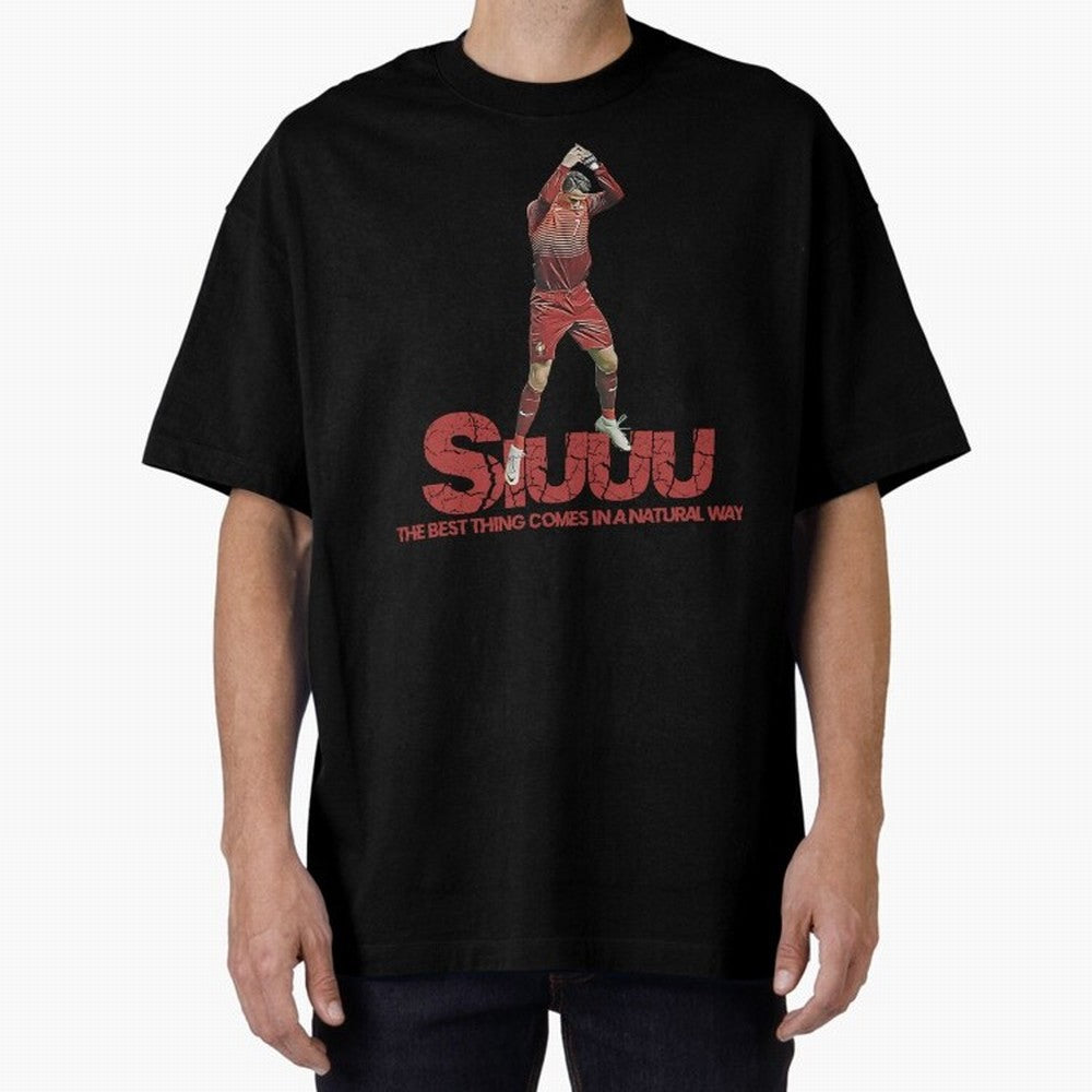 Cr7 Ronaldo Siuuu Oversized T-Shirt Capture Stadium Memories from FIFA World Cup 2026 USA Canada Mexico Spirit, Capturing Germany, Messi and Cristiano Ronaldo, Soccer Culture, Superstar Moments, National Team Dreams and Competitive Fire; Ideal for