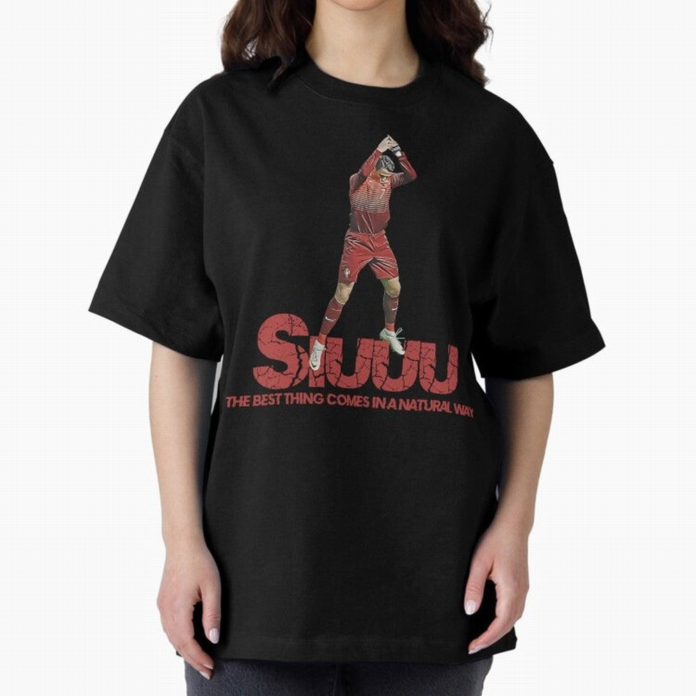 Cr7 Ronaldo Siuuu Oversized T-Shirt Capture Stadium Memories from FIFA World Cup 2026 USA Canada Mexico Spirit, Capturing Germany, Messi and Cristiano Ronaldo, Soccer Culture, Superstar Moments, National Team Dreams and Competitive Fire; Ideal for