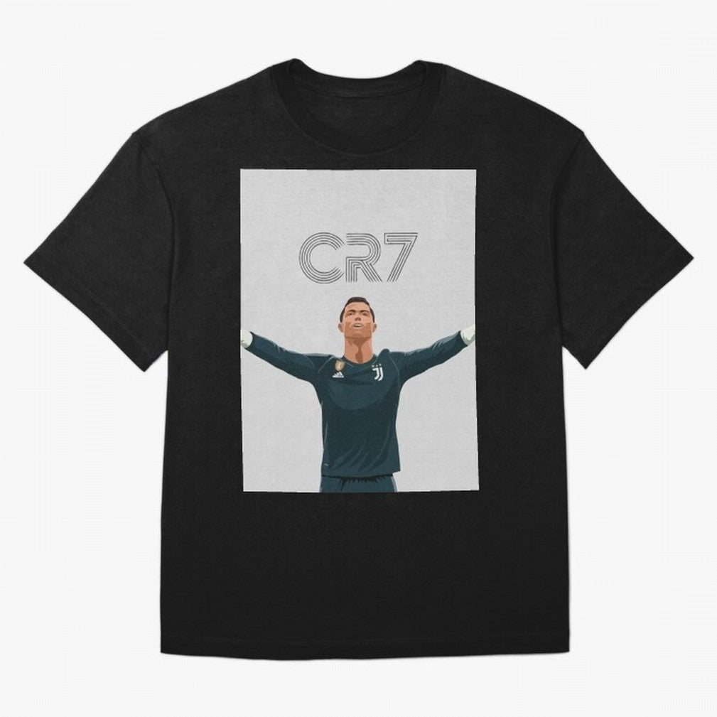 Cristiano Ronaldo CR7 Juventus T-shirt Design Oversized T-Shirt Cheer for Global Football Passion for FIFA World Cup 2026, Connected to Mbappe and Neymar, Brazil, Portugal and Argentina, Vintage Soccer Flavor, Modern Football Stars, National Flags