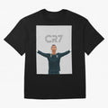 Cristiano Ronaldo CR7 Juventus T-shirt Design Oversized T-Shirt Cheer for Global Football Passion for FIFA World Cup 2026, Connected to Mbappe and Neymar, Brazil, Portugal and Argentina, Vintage Soccer Flavor, Modern Football Stars, National Flags