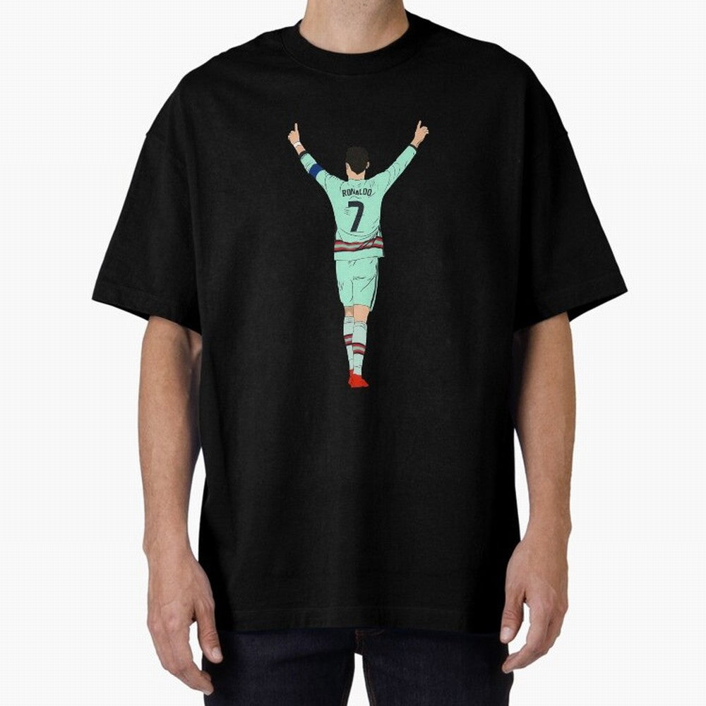 Cristiano Ronaldo Cristiano Ronaldo o Oversized T-Shirt Celebrate Unforgettable Nights in FIFA World Cup 2026 Spirit, Centered on France, CR7, Championship Spirit, Famous Goals, Roaring Crowds and International Football Unity; Great for Supporters